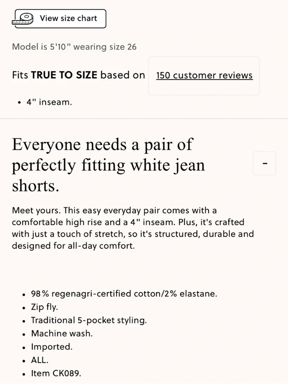 J Crew Shorts 28 High Rise White